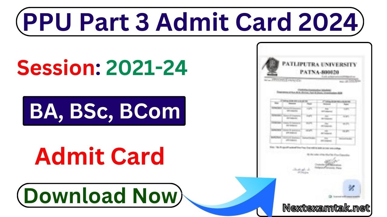 PPU Part 3 Admit Card 2024 Download लक जर BA BSc BCom Final Exam