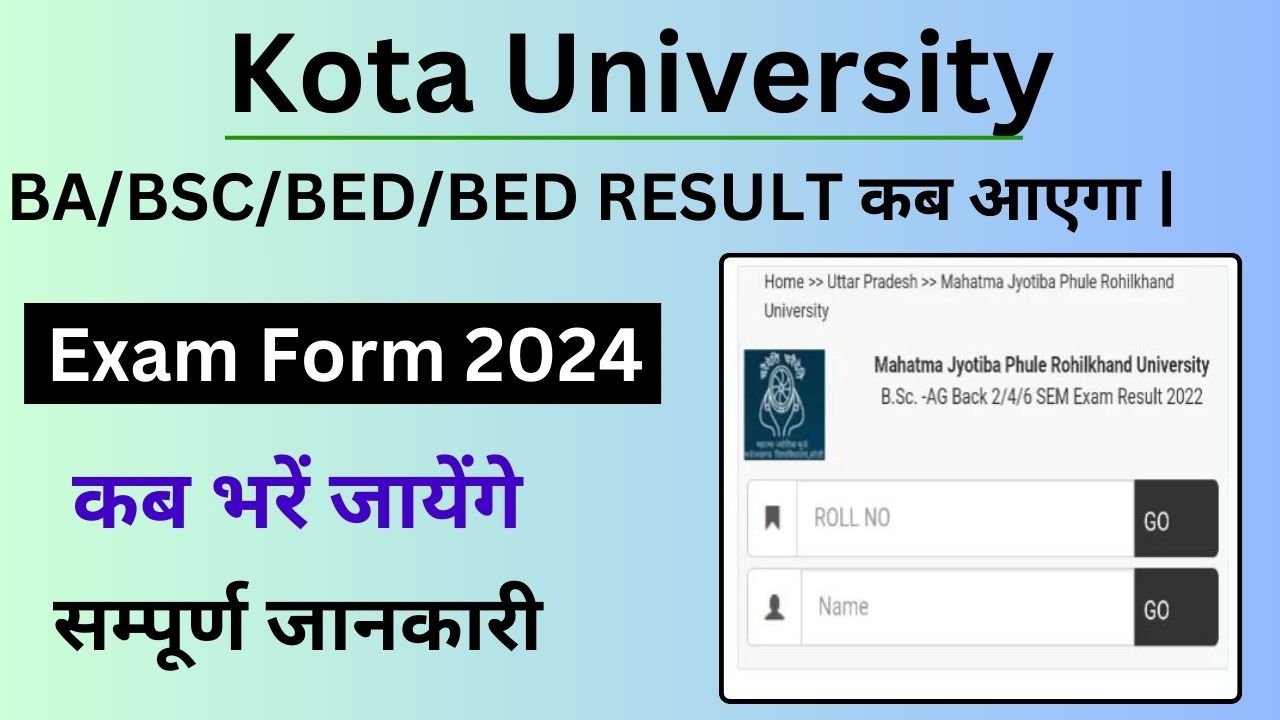 Kota University Bed 2nd Year Result 2024 UOK BEd Part 2nd Result www