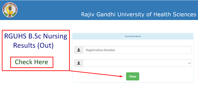 RGUHS Results B.Sc Nursing 2024 Link OUT Check RGUHS EMS Results